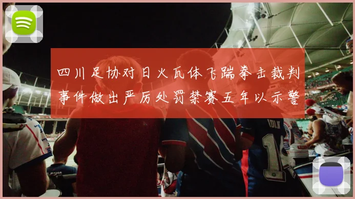 四川足协对日火瓦体飞踹拳击裁判事件做出严厉处罚禁赛五年以示警戒